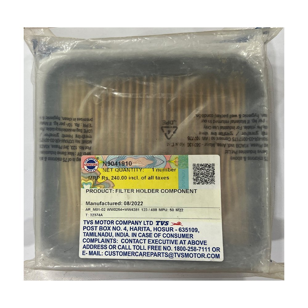 genuine air cleaner TVS RTR 160 4V TVS RTR 160 4V air filter OEM RTR 160 4V air cleaner original TVS Apache RTR 160 air filter air cleaner replacement TVS original TVS RTR 160 4V parts motorcycle air filter TVS RTR OEM filter TVS RTR