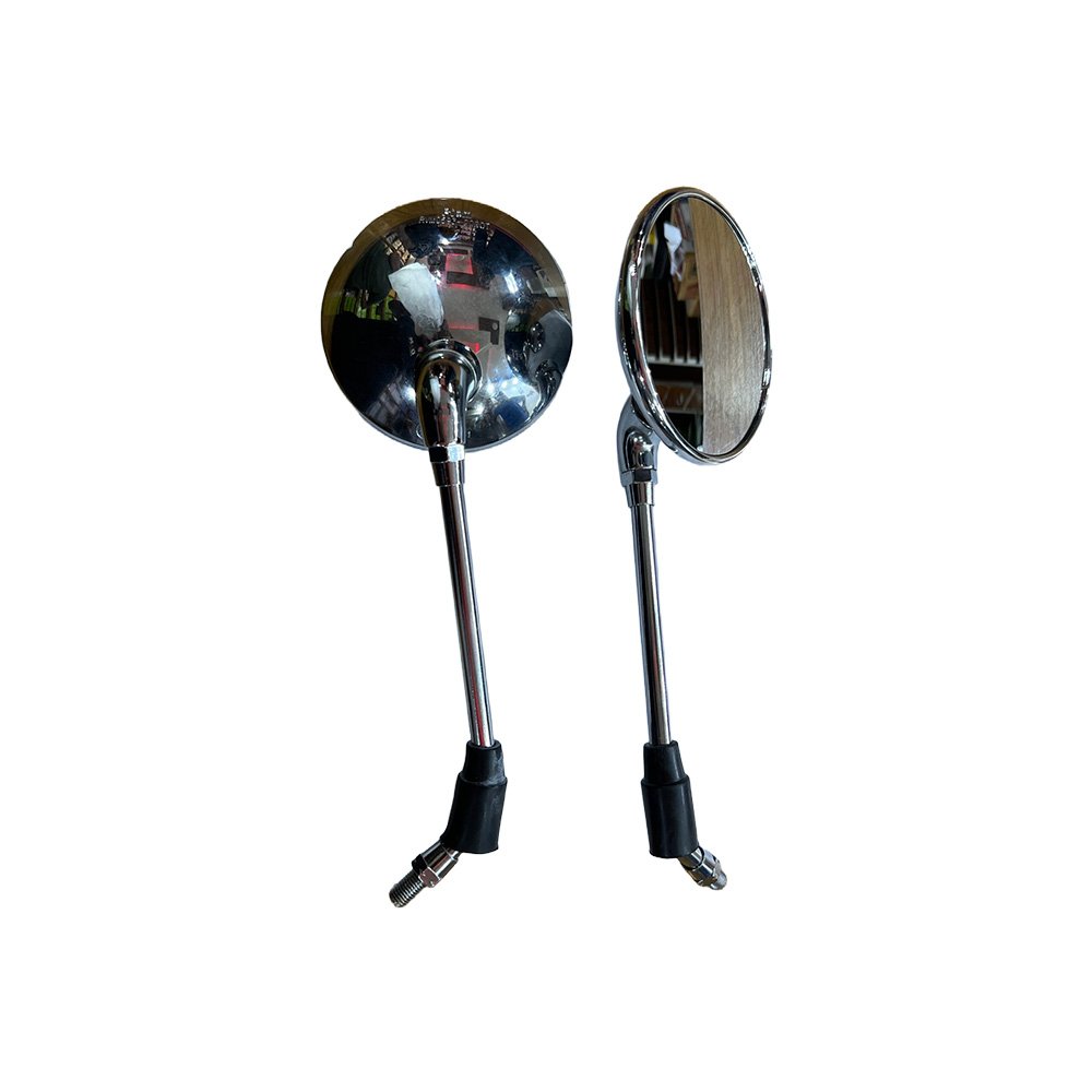Looking Glass Royal Enfield Bullet Royal Enfield Side Mirror Bullet 350 Rear View Mirror Classic 350 Looking Glass Set RE Bullet Mirror Chrome/Black Royal Enfield Rear Mirror Price Bullet Mirror Glass Replacement Royal Enfield Parts Bangladesh