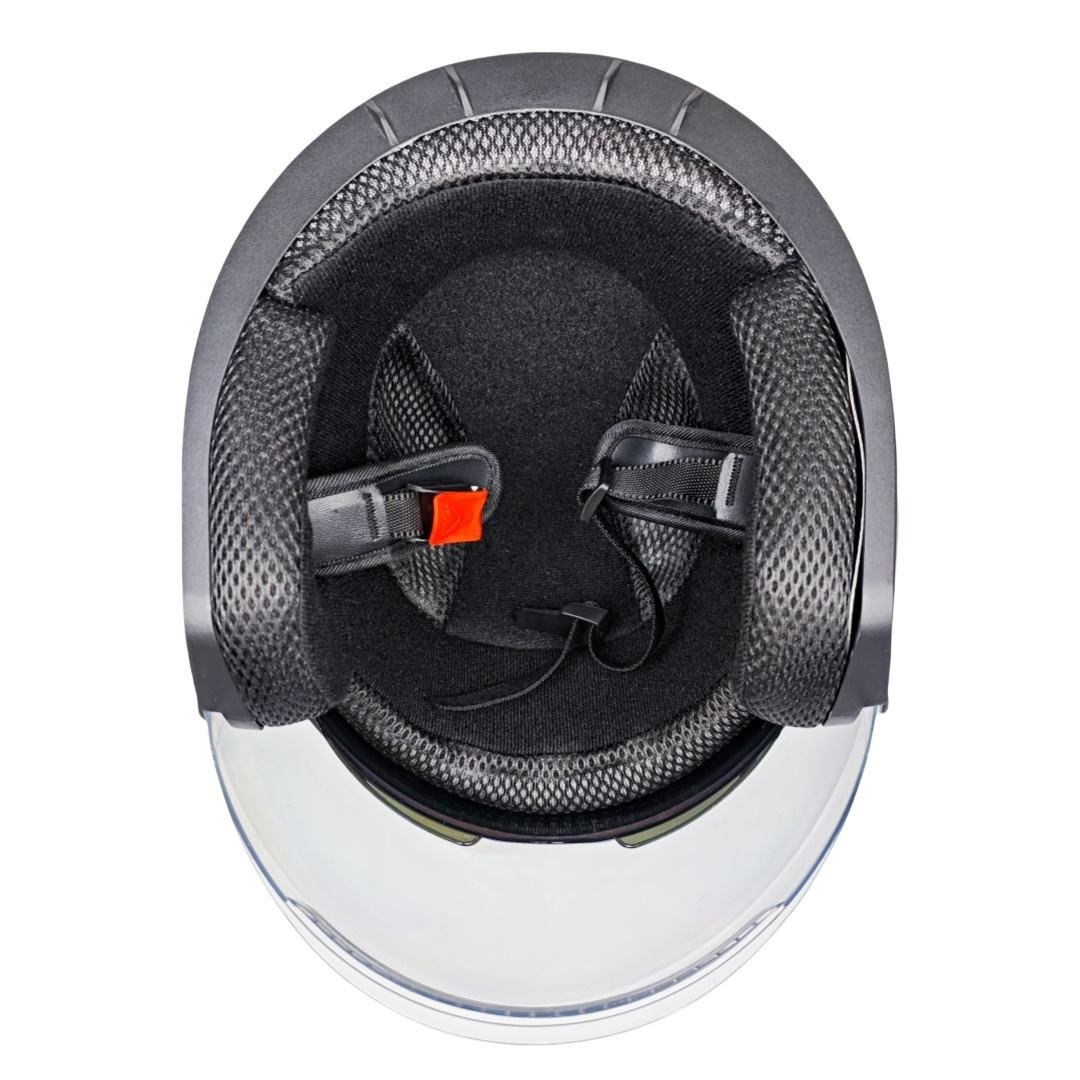 HALF FACE HELMET BLACK ASH - Image 4